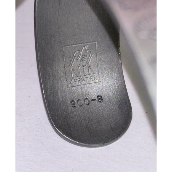 Vintage Kirk Stieff Pewter Cuff 70s Bracelet Poppies 900-B - Picture 4 of 5